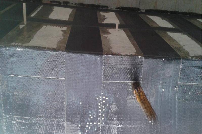 鱼台楼板使用碳纤维加固